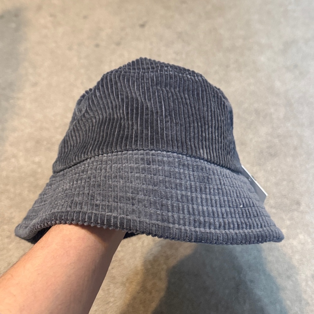 David & Young Charcoal Grey Corduroy Bucket Hat